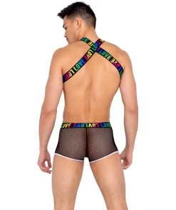 Roma Rainbow Love Suspender Romper