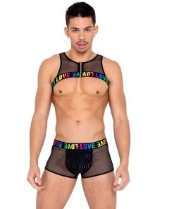 Roma Rainbow Love Fishnet Trunks Womens