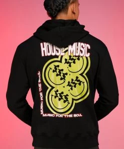 555stickers House Music For The Soul Smile Hoodie