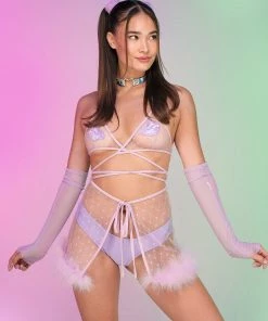 Bear Dance Lucky Star 2pc Sheer Set