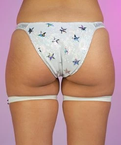 Roma White Cosmic Stardust High-Cut Bottoms