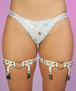 Roma White Cosmic Stardust High-Cut Bottoms
