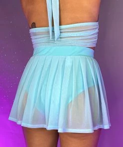 OhYes Fashion Y2K Doll Sheer Pleated Mini Skirt