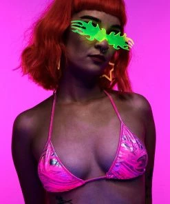 Roma Hypnotic Pink Bikini Tie Top New