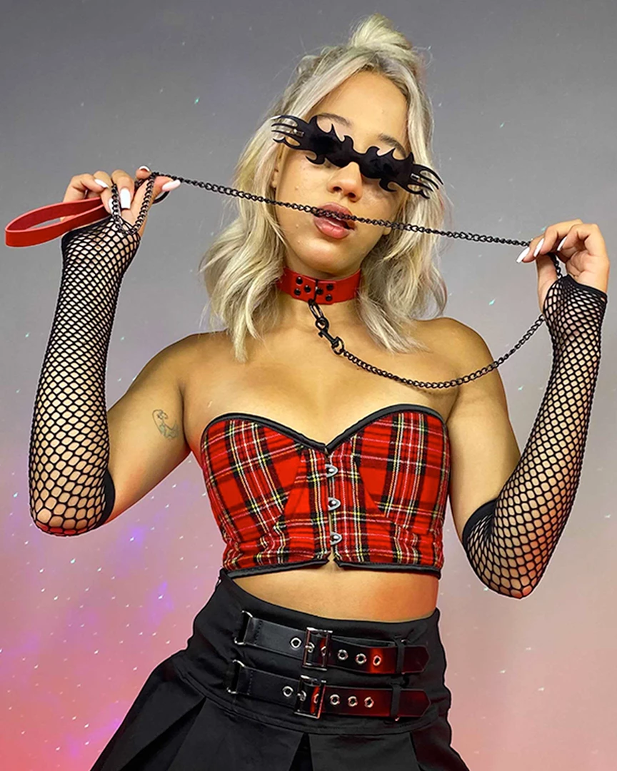 AE Lingerie Punk'd Out Choker & Leash 2pc Set 3 AE Lingerie Punk'd Out Choker & Leash 2pc Set