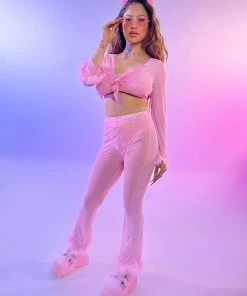 AE Bubble-icious Sheer Front-Tie Top New