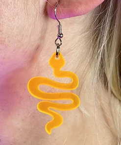 AE Neon Snake Acrylic Earrings New