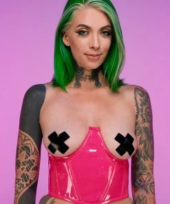 Daisy's Corsets Neon Pink Patent Waist Cincher New