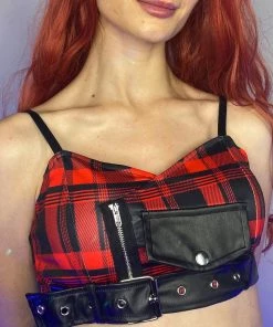 AE Womens Buckle Me Up Crop Top