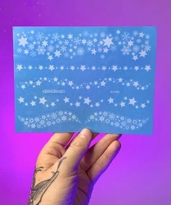 AE Womens Star Streak White Temporary Tattoo