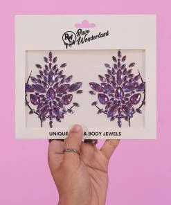 Uniflying Accessories Lavender Rhinestone Self-Adhesive Jewel Pasties