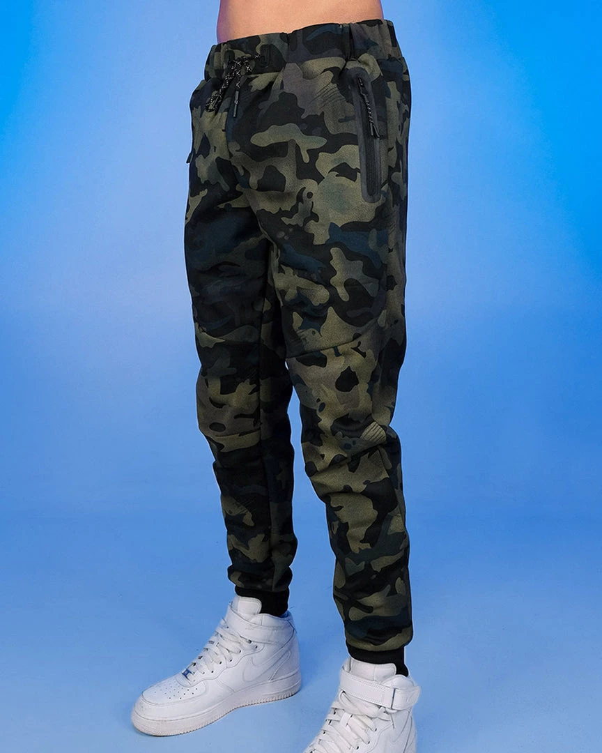Phillip Marciano LLC Green/Black Camo Men's Joggers 2 Phillip Marciano LLC Green/Black Camo Men's Joggers