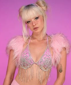 J. Valentine Faux Fur Shoulder Poofs