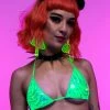 Roma Hypnotic Green Bikini Tie Top