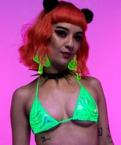 Roma Hypnotic Green Bikini Tie Top