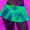 Roma Rainbow Raver Fishnet Mini Skirt