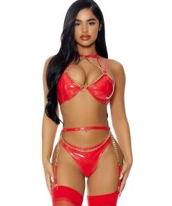 Forplay 3pc Red Vinyl Vixen Set