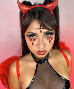 Leg Avenue Womens Devil Horns Glitter Headband