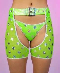 Roma Green Cosmic Stardust Chaps