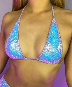 Roma Astro Candy Sequin Bikini Top