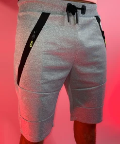 Phillip Marciano LLC Men's Tech Striped Neon Zipper Shorts Mens