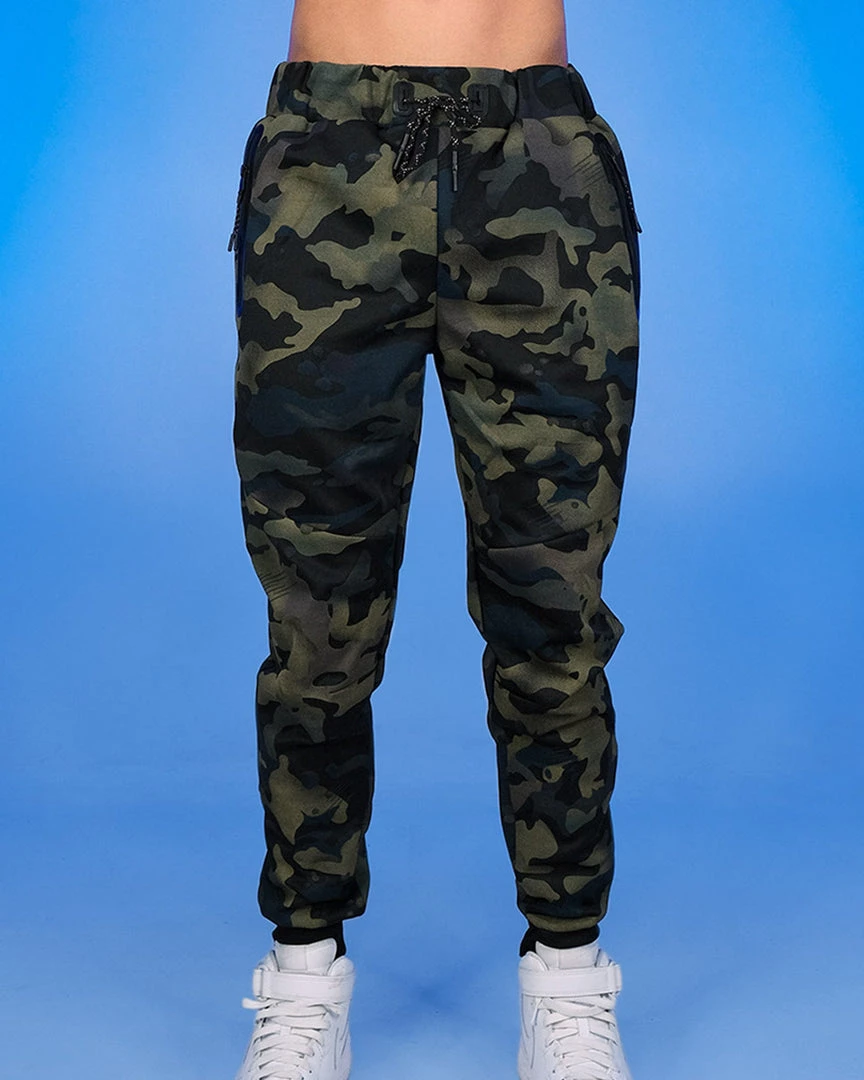 Phillip Marciano LLC Green/Black Camo Men's Joggers 1 Phillip Marciano LLC Green/Black Camo Men's Joggers