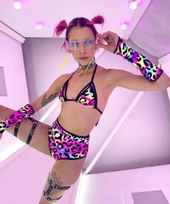 Elizabeth Acid Jungle High Waist Thong Bottoms