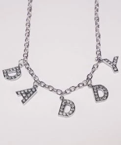 AE D-A-D-D-Y Rhinestone Necklace