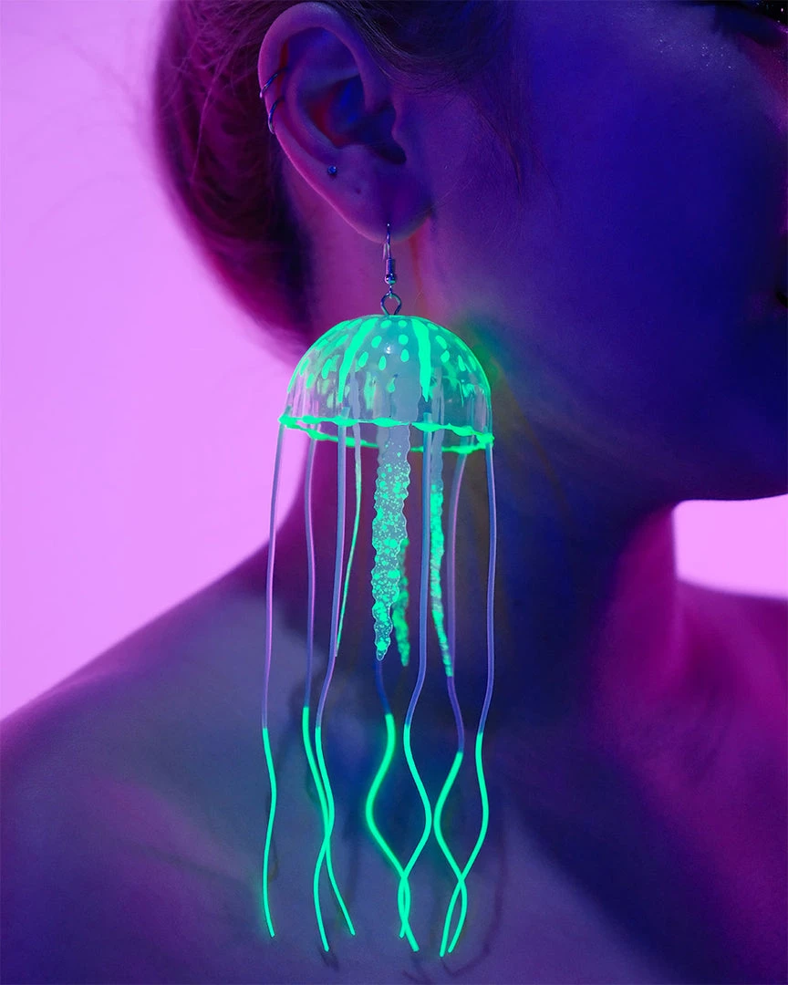 AE Neon Jellyfish Earrings 1 AE Neon Jellyfish Earrings