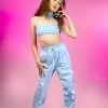Hot And Delicious Emboldened Blue 2pc Pants Set