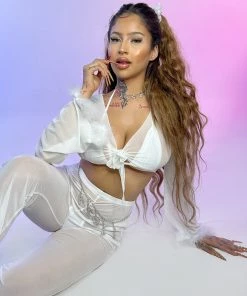 AE Bubble-icious Sheer Front-Tie Top New