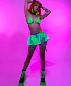 Roma Hypnotic Green Bikini Tie Top