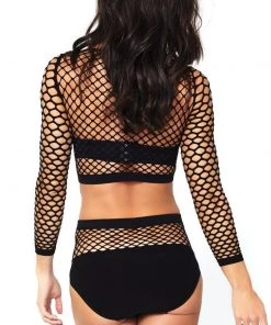 Leg Avenue Womens 2pc Industrial Fishnet Set