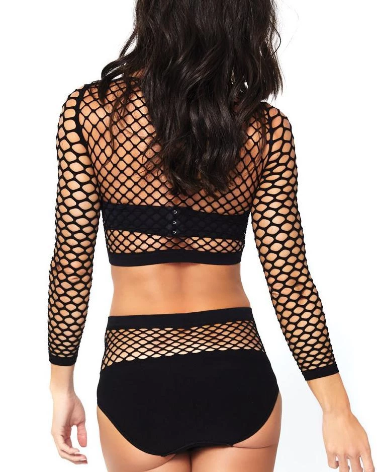 Leg Avenue Womens 2pc Industrial Fishnet Set 2 Leg Avenue Womens 2pc Industrial Fishnet Set