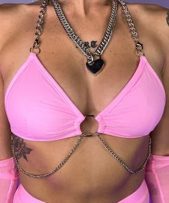 OhYes Fashion Urban Nights Chained Halter Top New