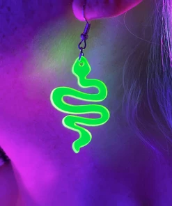 AE Neon Snake Acrylic Earrings New