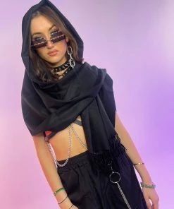 AE Womens Basic Solid Pashmina Scarf