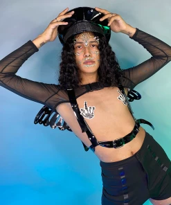 AE Sheer Long Sleeve Shrug With Buckle New