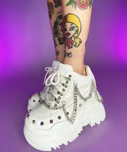 Realplay Corp Patent White Space Candy Chain Sneakers Womens