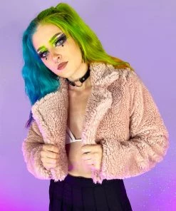 Hot And Delicious Snow Flurry Fuzzy Jacket New