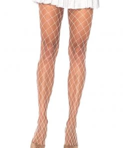 Leg Avenue Accessories Spandex Large Diamond Fishnet Pantyhose Stocking