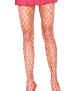 Leg Avenue Accessories Spandex Large Diamond Fishnet Pantyhose Stocking