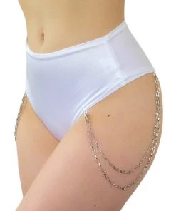 Bodyzone Techno Bish Chain High-Waist Shorts Bottoms 27 Bodyzone Techno Bish Chain High-Waist Shorts Bottoms