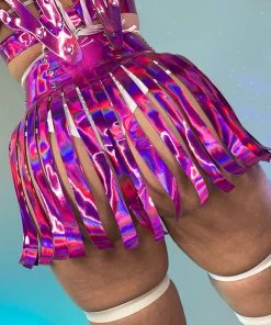 Daisy's Corsets New Fuchsia Feelz Fringe Skirt 7 Daisy's Corsets New Fuchsia Feelz Fringe Skirt