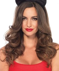 Leg Avenue Black Velvet Cat Ears Headband