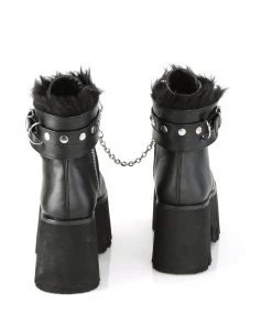 Pleasers Demonia Ashes Black Fuzzy Cuff Boots Shoes 23 Pleasers Demonia Ashes Black Fuzzy Cuff Boots Shoes