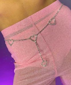 AE New Heart Luv Rhinestone Chain Belt