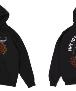 Jarmoo Pray To The Holy Bass God Headbanger Hoodie New