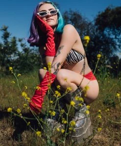 Leg Avenue Satin Elbow-Length Gloves Womens