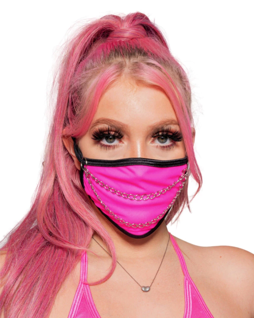 Bodyzone Neon Pink Chain Me Up Face Mask 2 Bodyzone Neon Pink Chain Me Up Face Mask